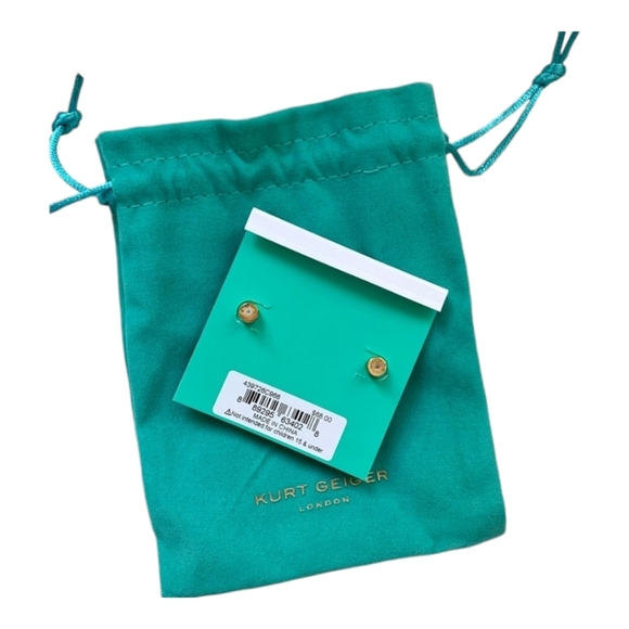 🌈 🔹Kurt Geiger multicolo Crystal  rainbow small pave eagle stud Dome Earrings - Picture 8 of 9